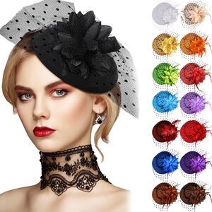 15 Pcs Tea Party Hats For Women 20s Fascinators Pillbox Hats Headwear 6443